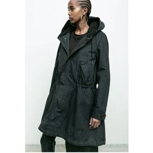 Nicholas K x Free People Byard Trench Coat with Waxed Cotton Size XS Like New